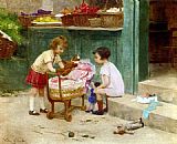 Victor Gabriel Gilbert The Favourite Teddy Bear painting
